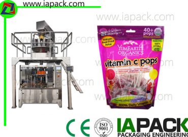 caramels premade packing machine packing preformed rotary bagging