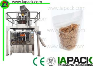 Batedora de blat de moro Borsa de màquina d'embalatge Stand-up Borsa de cremallera Màquina d'embalatge Rang d'ompliment 5-1500 g
